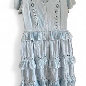 Light Blue Eyelet women’s dress